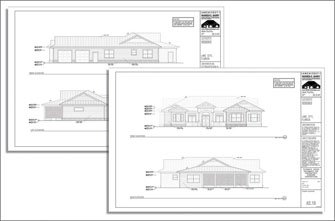 Custom Home Plans Design Process, residential exterior elevations, review documents