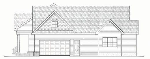 Gainesville Home Designs, custom one and a half story home design, bonus room over garage