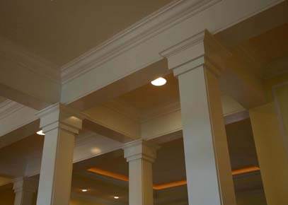 Luxury House Plans, custom home ceiling design, column and beam grid, high springs florida