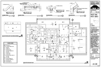 Custom House Plans Reflected Ceiling Plan Florida Architect